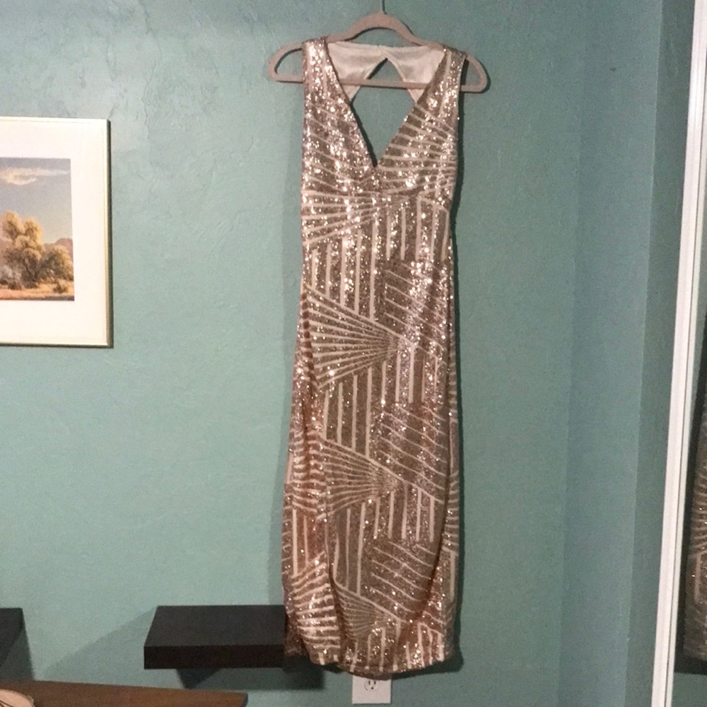 Rose Gold Sequin Dress, medium